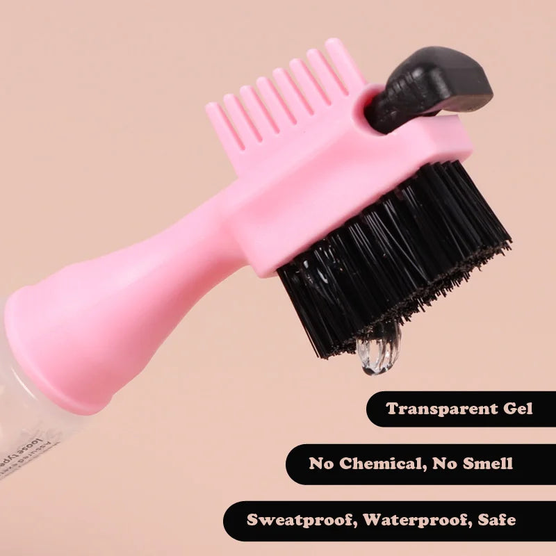Wholesale Pro Baby Hair Edges Control Gel With Brush And Comb 10Ml/Pcs Double Side Edge Control Brushes With Gel For Baby Hair