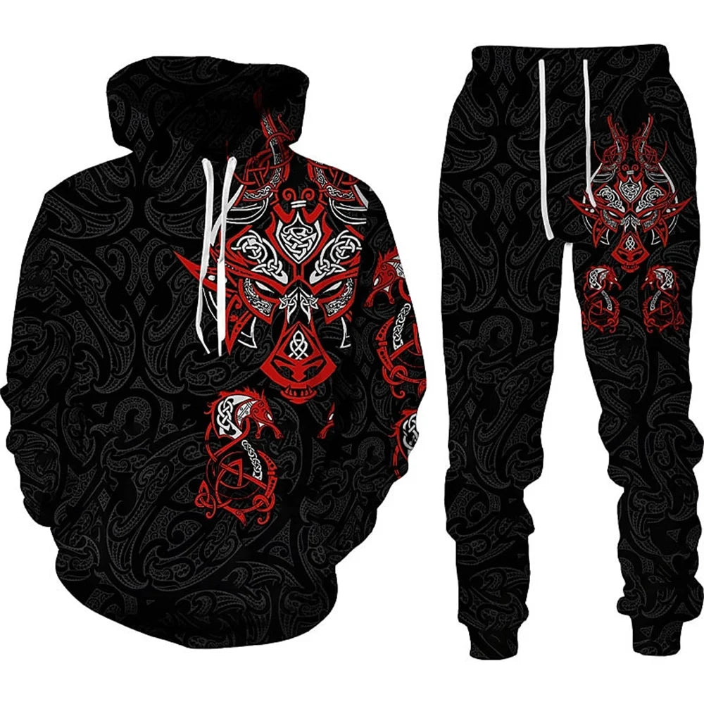 Tracksuit Men Animal 3D Tiger Printed Hoodie + Pants Suit 2 Pcs Sportwear Mens Tracksuit Set Men's Clothing designer clothes men