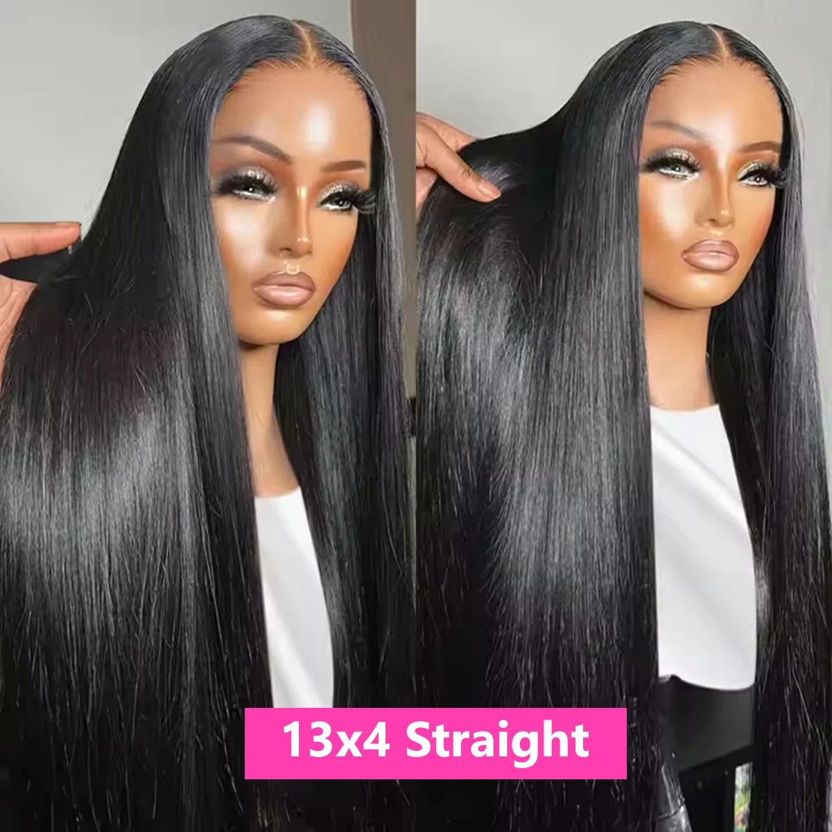 Wear Go Glueless Straight Human Hair Wig 6x4 5×5 HD Lace Closure Wig PrePlucked Hairline Pre Cut Human Hair Wigs For Women Bling