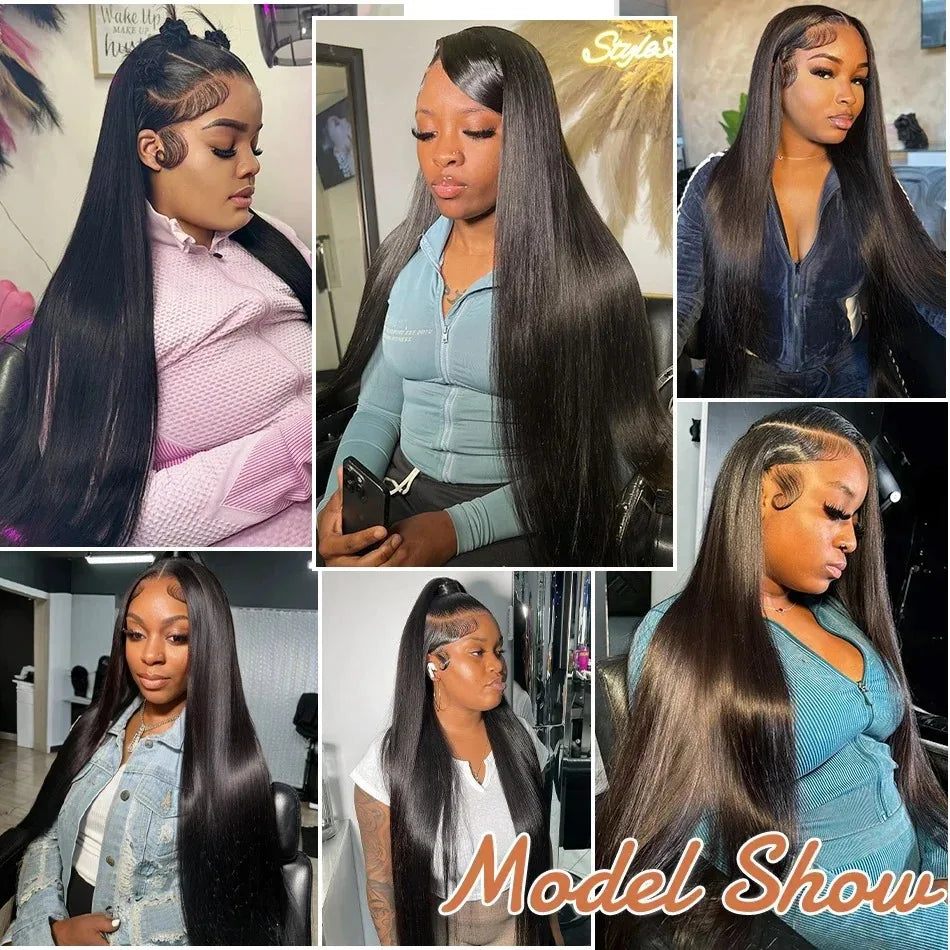 YKB Straight HD Lace Front Human Hair Wigs Brazilian 13x4 13x6 Transparent Lace Frontal 5x5 Glueless Closure Wig For Black Women