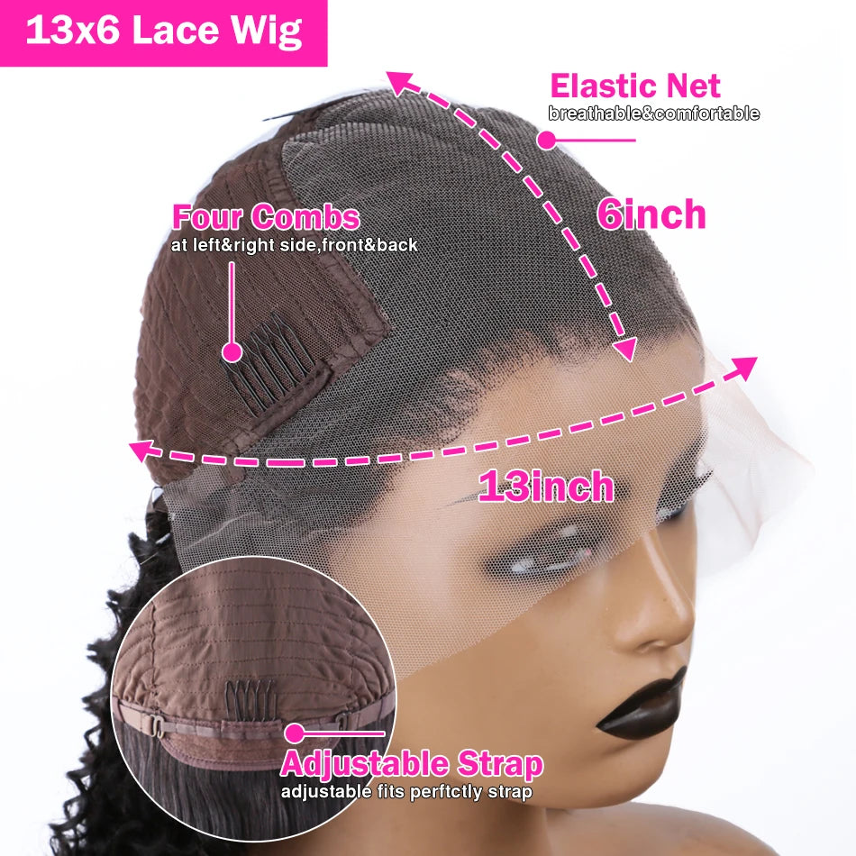 30 40 Inch Bone Straight 13x6 HD Lace Frontal Wigs Pre Plucked Brazilian Transparent Lace Front Human Hair For Women 200 Density