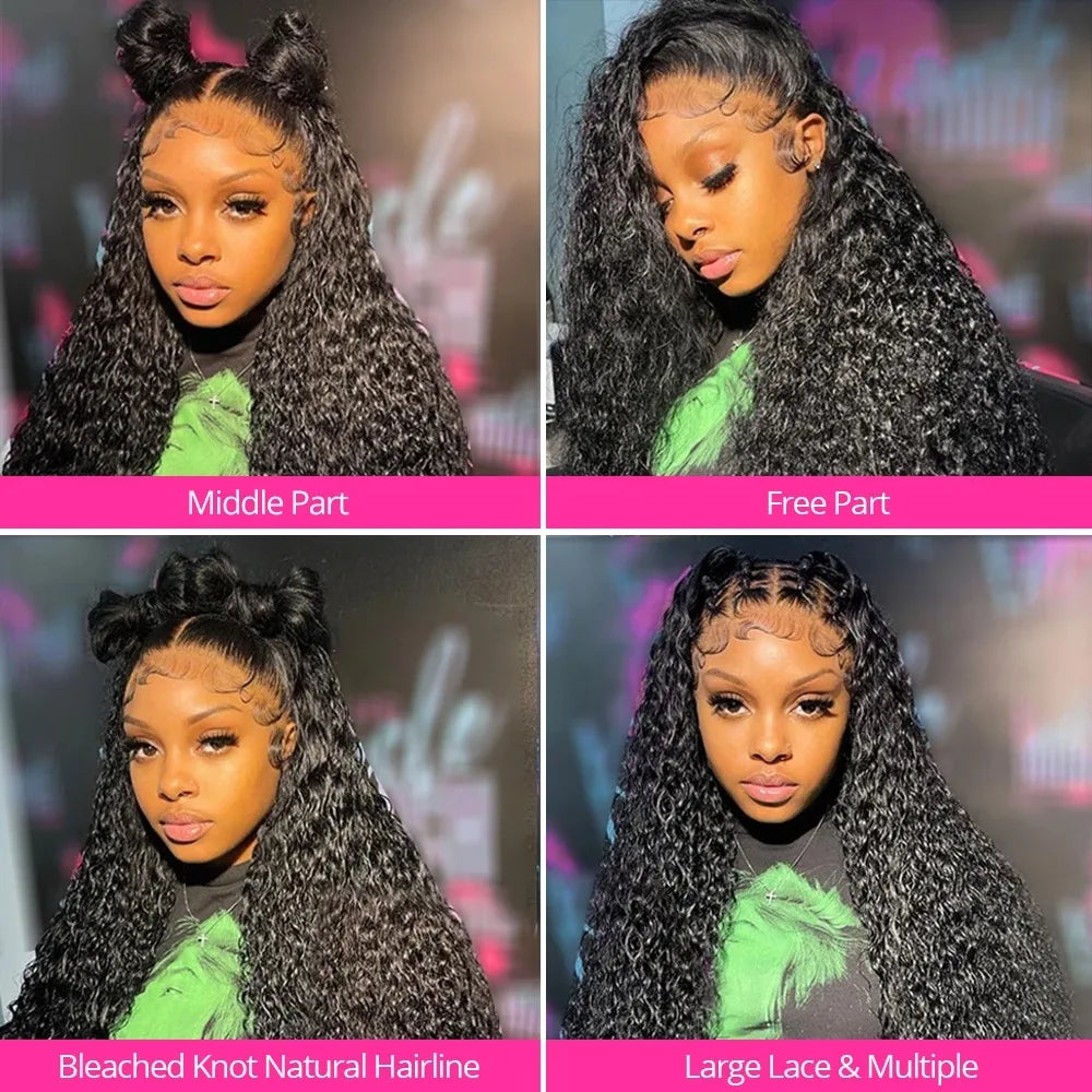 200 Density 13x6 13x5 Lace Front Human Hair Wig Deep Wave Remy 30 40 Inch Curly 6x6 Lace Glueless Wig Human Hair For Black Women