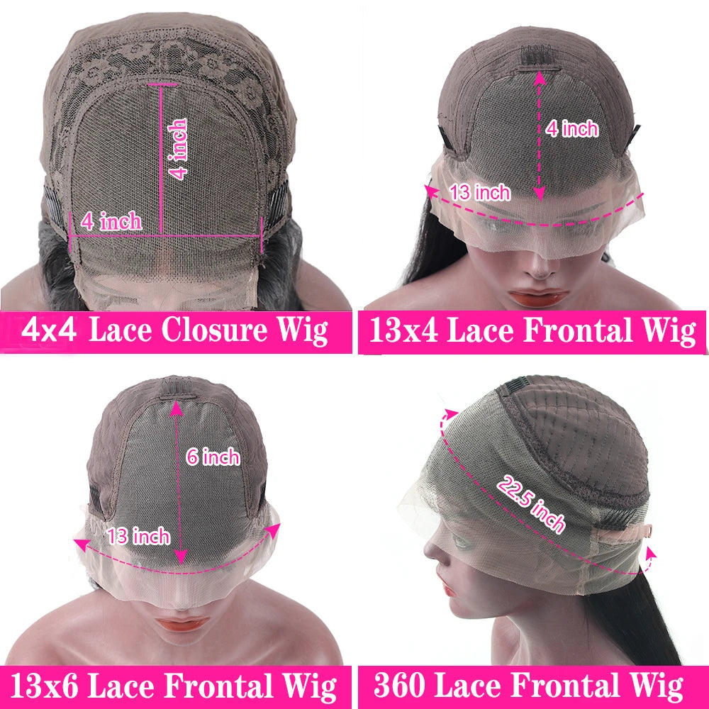 Kinky Straight 13x4 Lace Front Wigs Human Hair For Women Brazilian 4x4 Transparent Lace Closure Wigs Yaki Human Hair Wigs