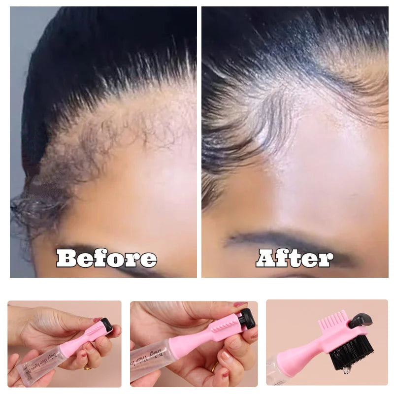 Wholesale Pro Baby Hair Edges Control Gel With Brush And Comb 10Ml/Pcs Double Side Edge Control Brushes With Gel For Baby Hair