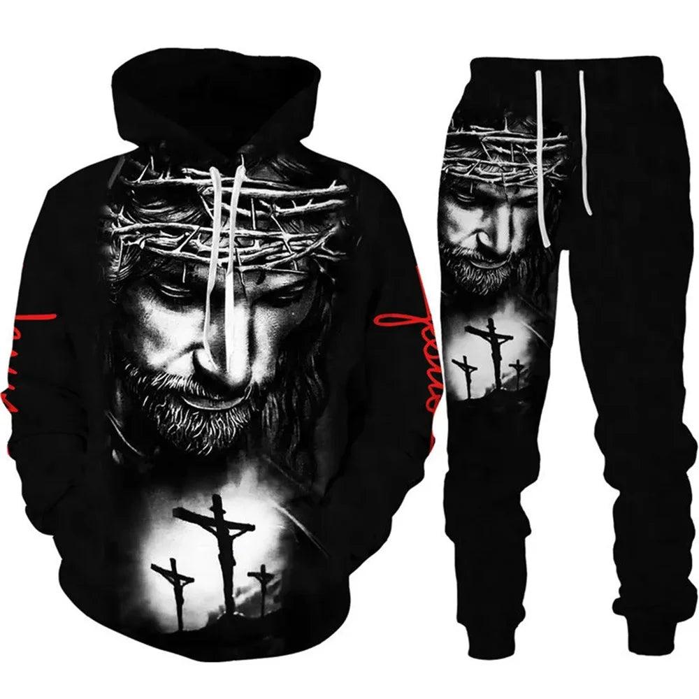Tracksuit Men Animal 3D Tiger Printed Hoodie + Pants Suit 2 Pcs Sportwear Mens Tracksuit Set Men's Clothing designer clothes men