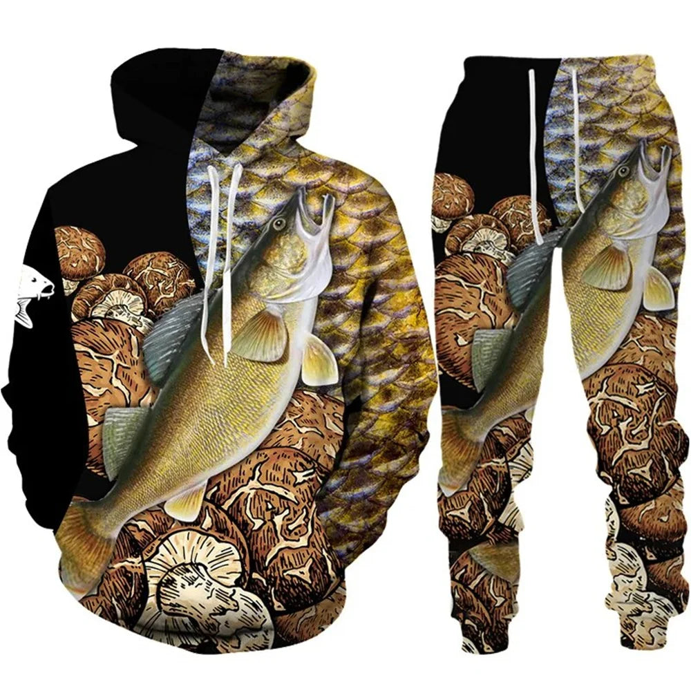 Tracksuit Men Animal 3D Tiger Printed Hoodie + Pants Suit 2 Pcs Sportwear Mens Tracksuit Set Men's Clothing designer clothes men