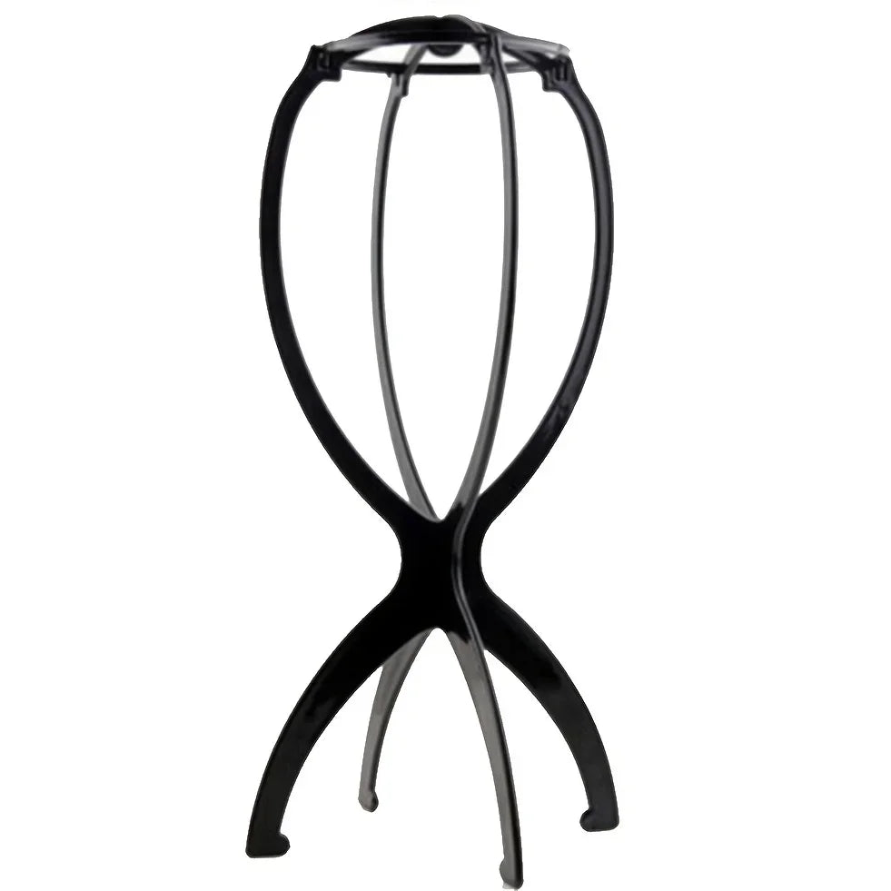 Toupee and Wig Stand, Durable Wig Holder Stands for Displaying Wigs Toupee Exhibitions (Black/Pink)