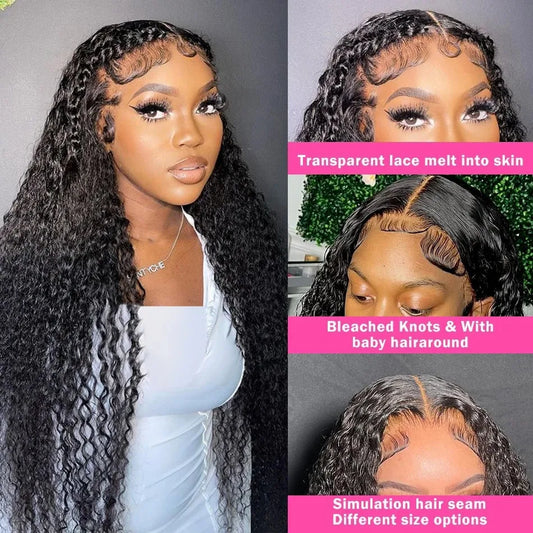 200 Density 13x6 13x5 Lace Front Human Hair Wig Deep Wave Remy 30 40 Inch Curly 6x6 Lace Glueless Wig Human Hair For Black Women