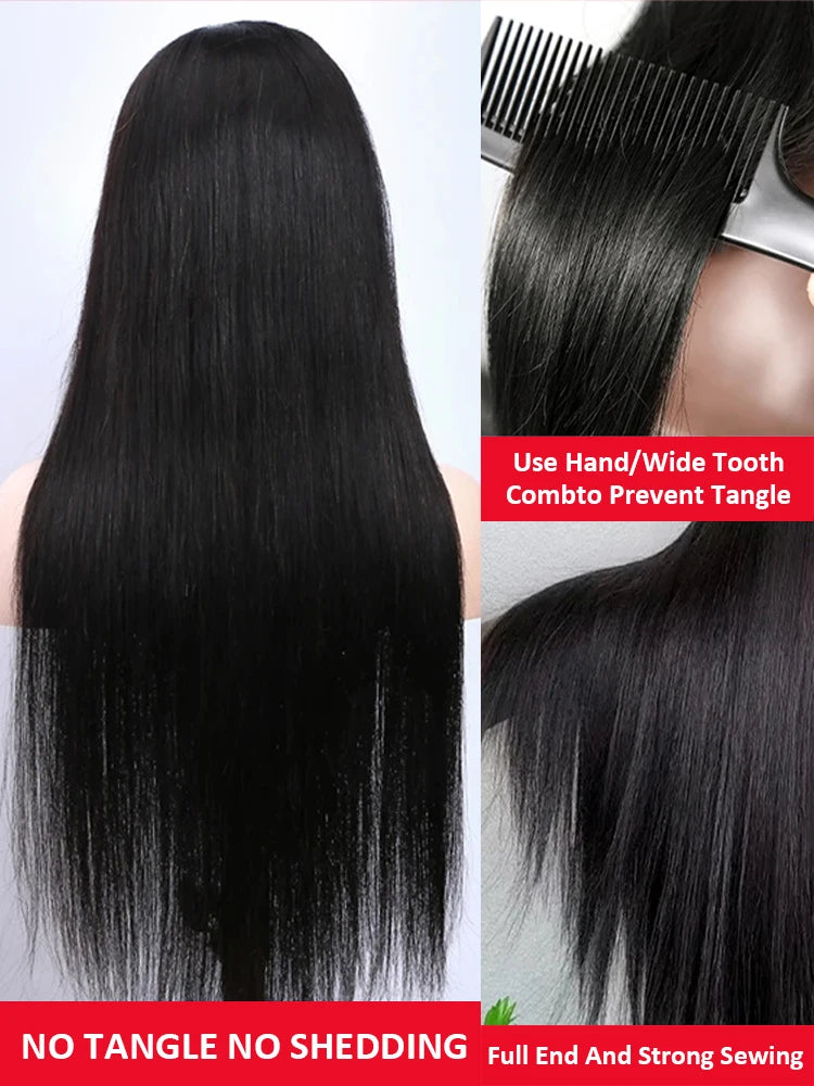Mossily 300 Density Brazilian 30 40 Inch Bone Straight 13x4 13x6 HD Lace Front Human Hair Wigs Lace Frontal Wig 5x5 Glueless Wig
