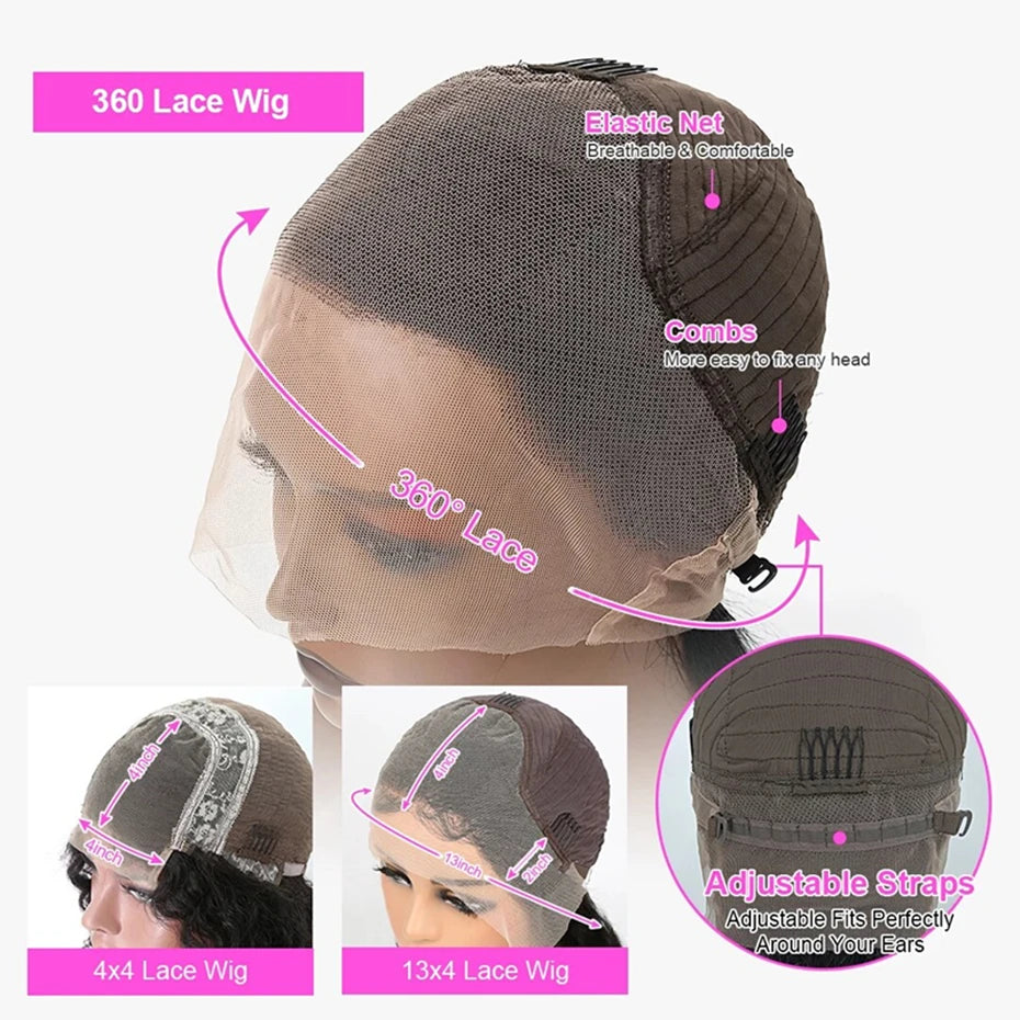 Glueless Straight Wig Wear and Go 5x5 6x4 Lace Front Wigs Human Hair Brazilian Remy Hair Ready to Wear Lace Wig  Bling Hair