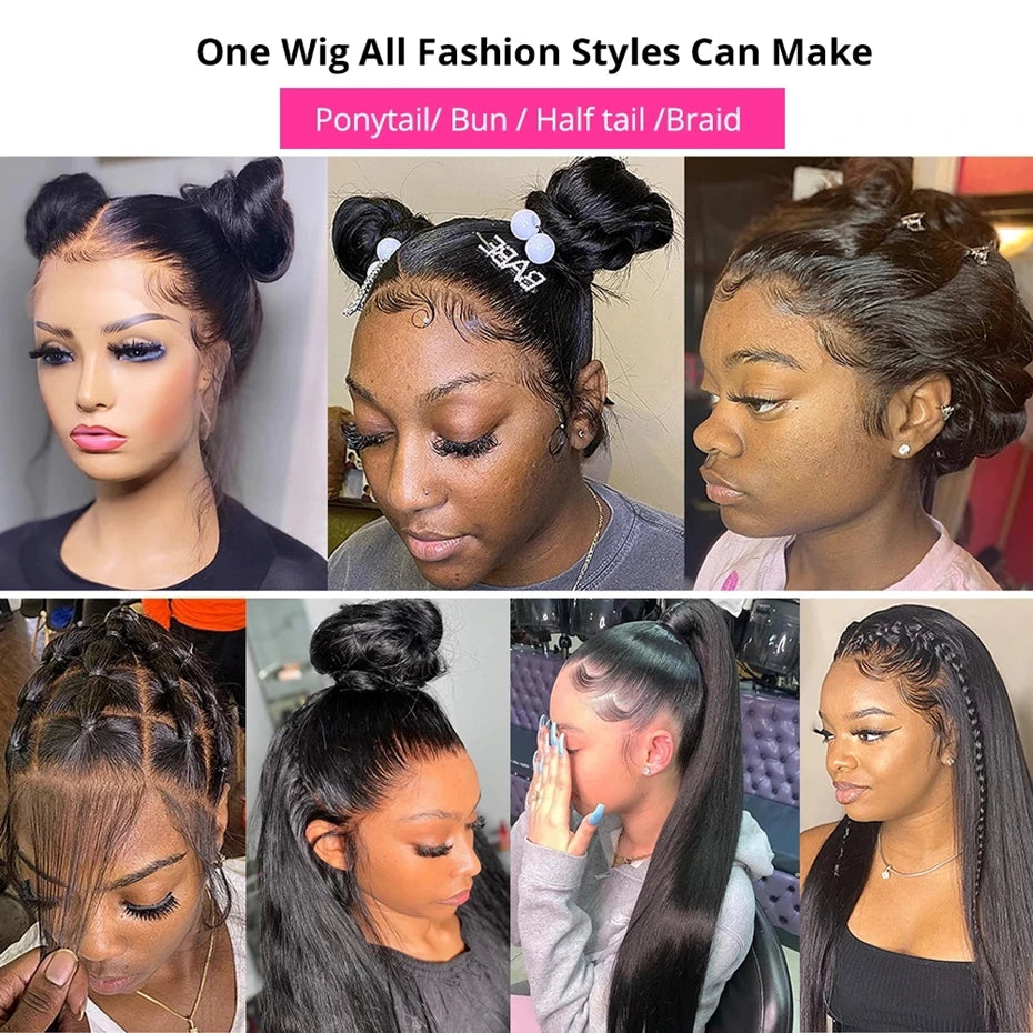 Glueless Straight Wig Wear and Go 5x5 6x4 Lace Front Wigs Human Hair Brazilian Remy Hair Ready to Wear Lace Wig  Bling Hair